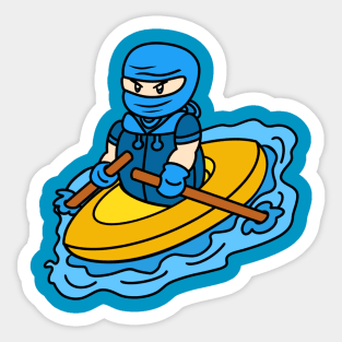 Cute cartoon rowing boat Sticker